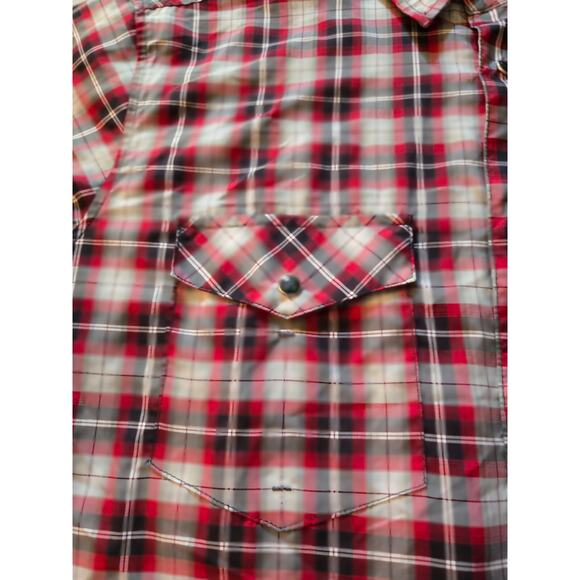 Kuhl "Mountain Grown" Plaid Pearl Snap Short Sleeve Lightweight Medium Shirt - Picture 2 of 9